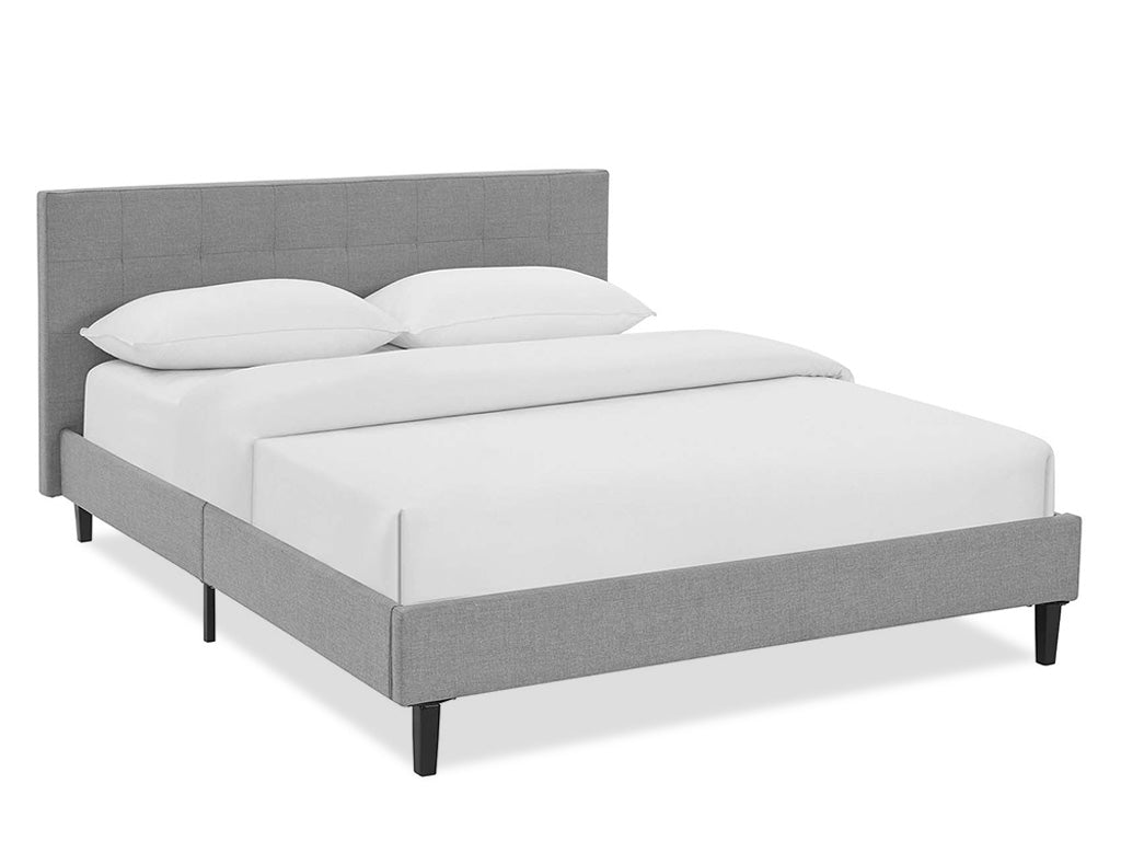 Tufted Grey Bed
